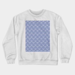 Waves pattern - Blue Color Crewneck Sweatshirt